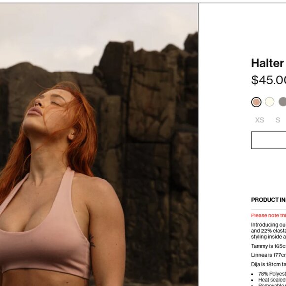 SASKI Women's Dusty Pink Sports Bra - Picture 3 of 3